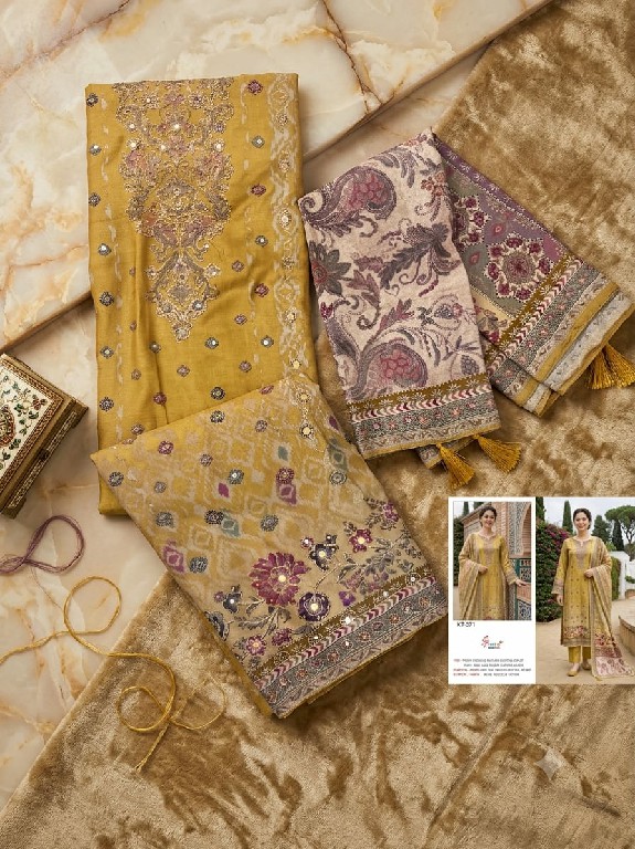 SHREE FABS D.NO KT-371 WHOLESALE VISCOSE MUSLIN AMAZING UNSTITCH SALWAR SUITS EXPORTER