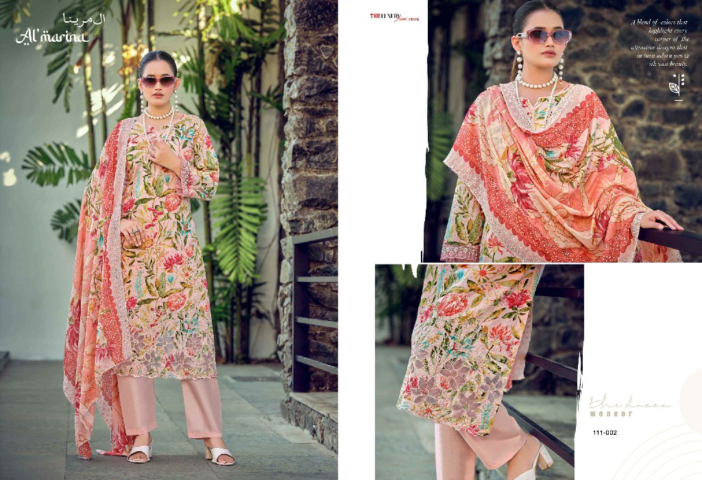 ALMARINA NADIYA WHOLESALE PURE COTTON EXCLUSIVE DESIGN UNSTITCH SALWAR SUITS EXPORTER