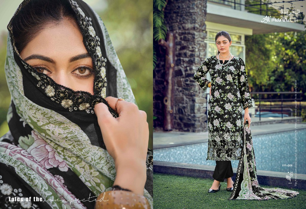 ALMARINA NADIYA WHOLESALE PURE COTTON EXCLUSIVE DESIGN UNSTITCH SALWAR SUITS EXPORTER