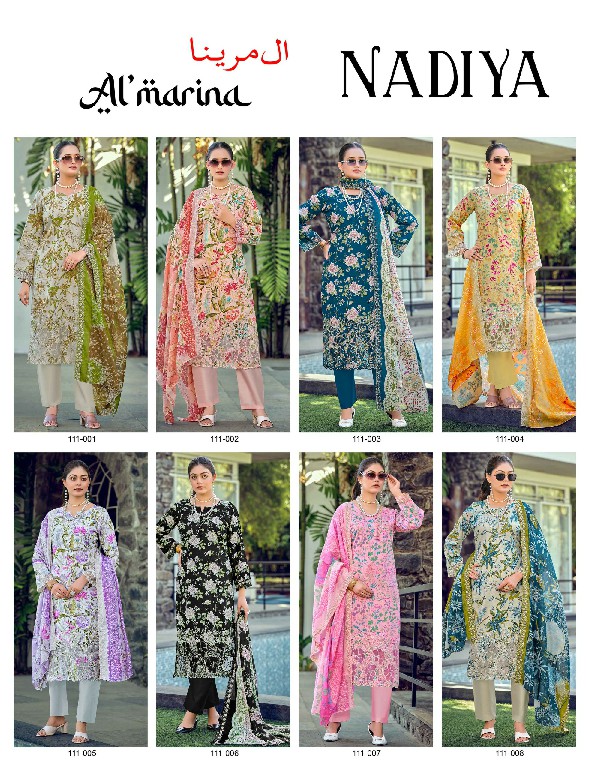 ALMARINA NADIYA WHOLESALE PURE COTTON EXCLUSIVE DESIGN UNSTITCH SALWAR SUITS EXPORTER