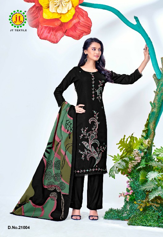 JT BLACK MANGO VOL 21 WHOLESALERAYON WITH WORK FANCY DRESS MATERIAL ONLINE