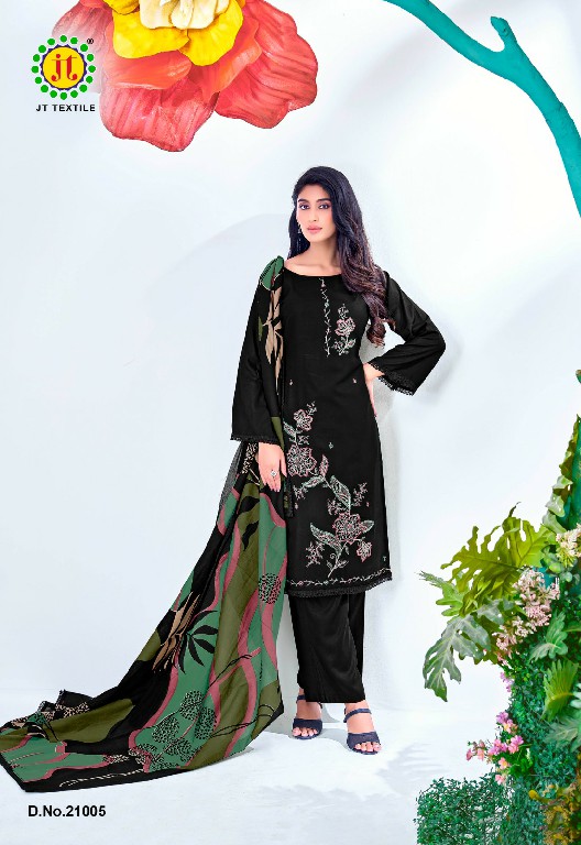 JT BLACK MANGO VOL 21 WHOLESALERAYON WITH WORK FANCY DRESS MATERIAL ONLINE