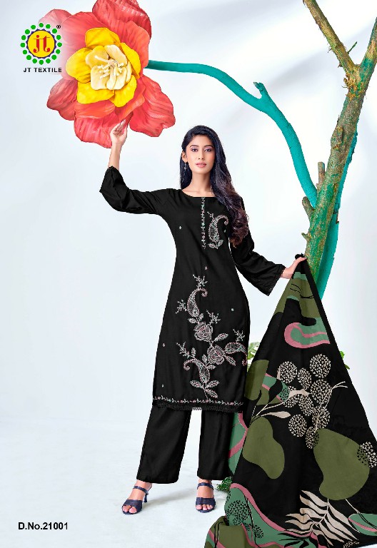 JT BLACK MANGO VOL 21 WHOLESALERAYON WITH WORK FANCY DRESS MATERIAL ONLINE