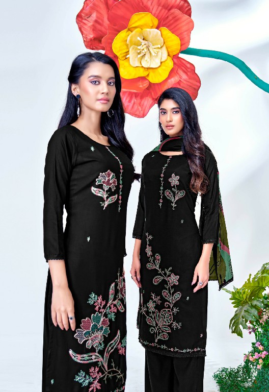 JT BLACK MANGO VOL 21 WHOLESALERAYON WITH WORK FANCY DRESS MATERIAL ONLINE