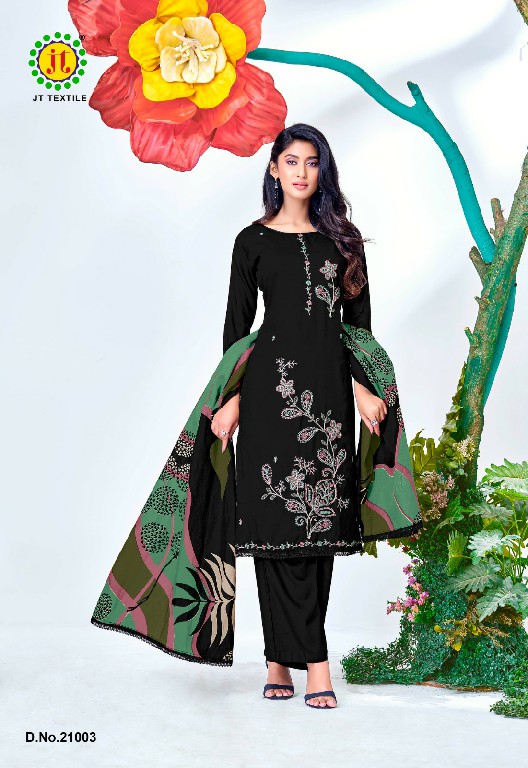 JT BLACK MANGO VOL 21 WHOLESALERAYON WITH WORK FANCY DRESS MATERIAL ONLINE