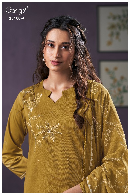 GANGA SHAUNA S5168 WHOLESALE PREMIUM CORDUROY FANCY DESIGN UNSTITCH SALWAR SUITS SUPPLIER