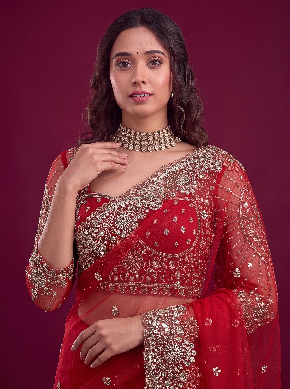 DVD D.NO 5193 WHOLESALE NET FABRIC DESIGNER PARTY WEAR SAREES FOR WOMEN ONLINE