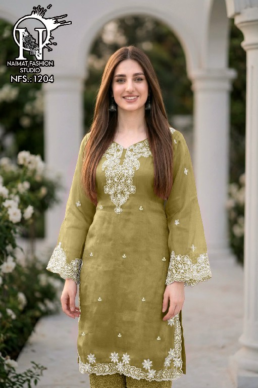 NAIMAT FASHION D.NO NFS-1204 WHOLESALE READYMADE FANCY FABRIC CLASSIC DESIGNER 3 PCS COMBO SET SUITS EXPORTER