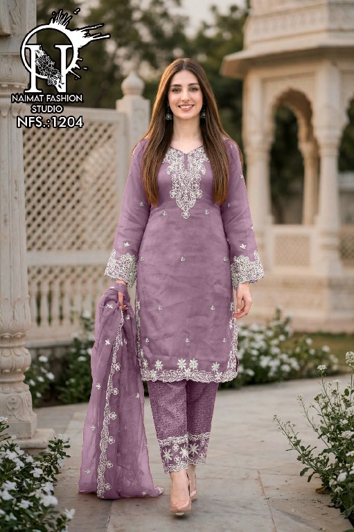 NAIMAT FASHION D.NO NFS-1204 WHOLESALE READYMADE FANCY FABRIC CLASSIC DESIGNER 3 PCS COMBO SET SUITS EXPORTER