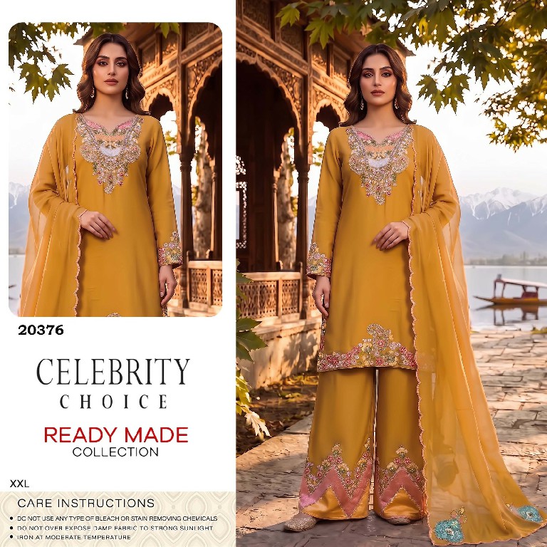 TEXTILEDEAL D.NO 20376 WHOLESALE READYMADE FLUTE SILK WITH WORK FESTIVE WEAR 3 PCS SUITS SUPPLIER