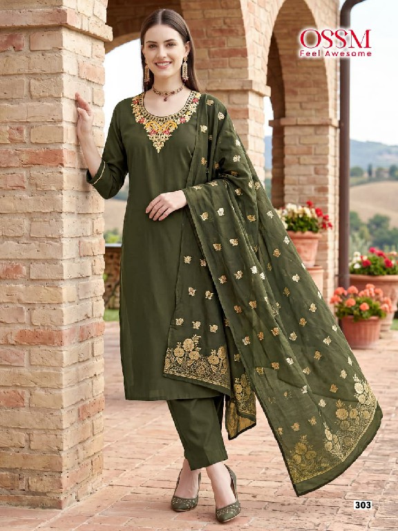 OSSM NARGIS VOL 3 WHOLESALE READYMADE ROMAN SILK FANCY COLLECTION 3 PCS SUITS EXPORTER
