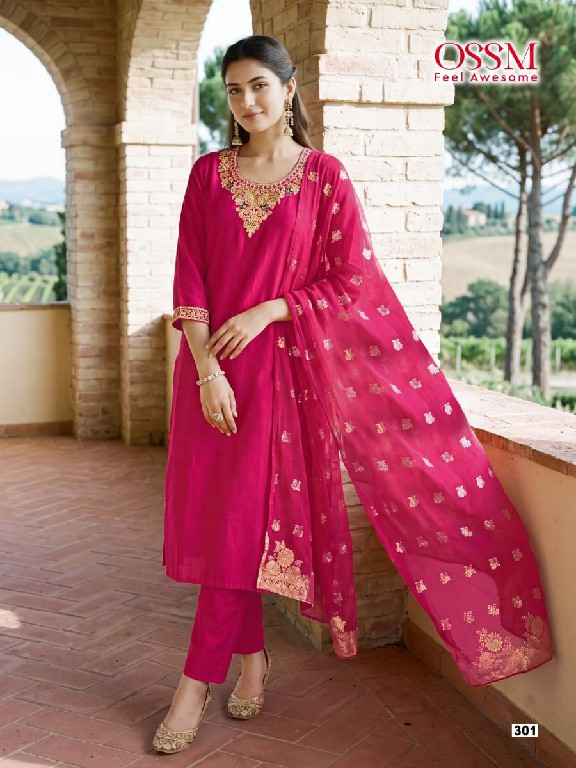 OSSM NARGIS VOL 3 WHOLESALE READYMADE ROMAN SILK FANCY COLLECTION 3 PCS SUITS EXPORTER