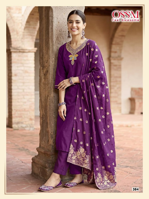 OSSM NARGIS VOL 3 WHOLESALE READYMADE ROMAN SILK FANCY COLLECTION 3 PCS SUITS EXPORTER