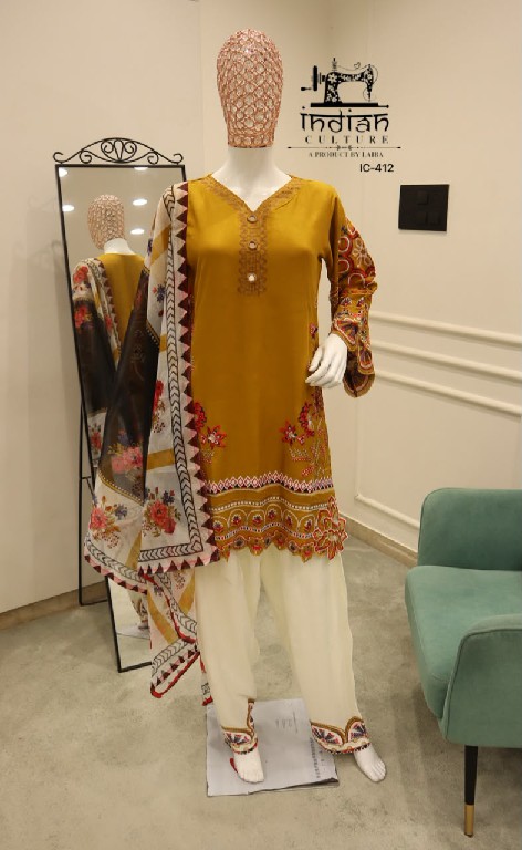 INDIAN CULTURE D.NO LRC-412 WHOLESALE READYMADE PURE RAYON ELEGANT FARSHI SALWAR STYLE 3 PCS SUITS EXPORTER
