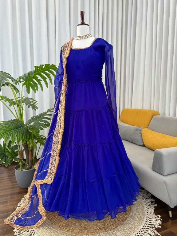 TEXTILEDEAL D.NO KD 1539 WHOLESALE READYMADE FAUX GEORGETTE DESIGNER ETHNIC WEAR GOWN WITH DUPATTA SUPPLIER