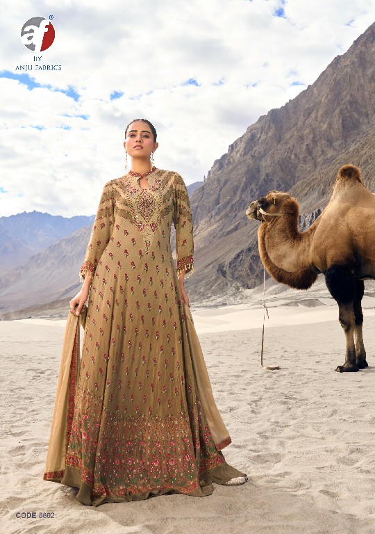 ANJU FAB DEEDAR VOL 3 WHOLESALE READYMADE NATURAL CREPE DESIGNER GOWN WITH DUPATTA ONLINE