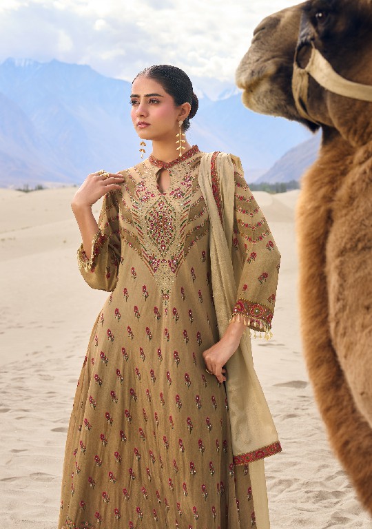 ANJU FAB DEEDAR VOL 3 WHOLESALE READYMADE NATURAL CREPE DESIGNER GOWN WITH DUPATTA ONLINE