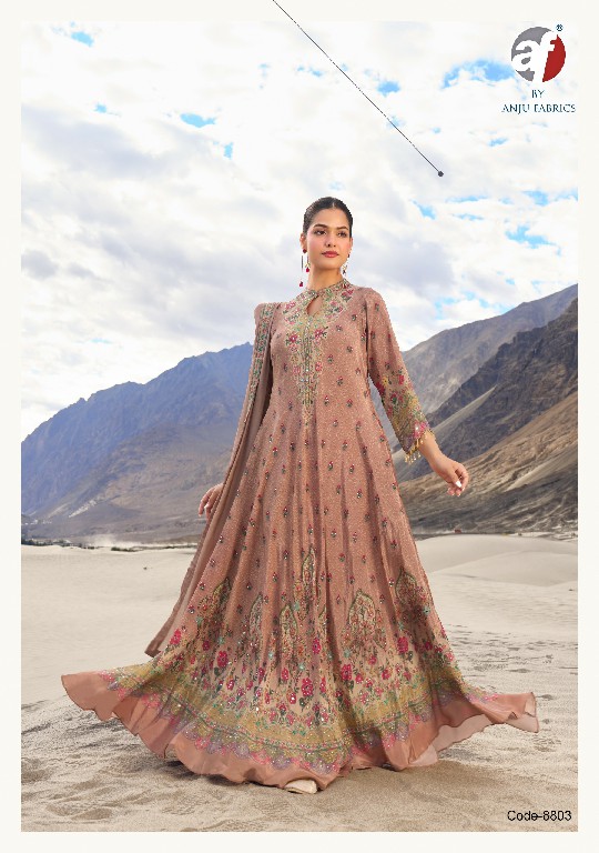ANJU FAB DEEDAR VOL 3 WHOLESALE READYMADE NATURAL CREPE DESIGNER GOWN WITH DUPATTA ONLINE