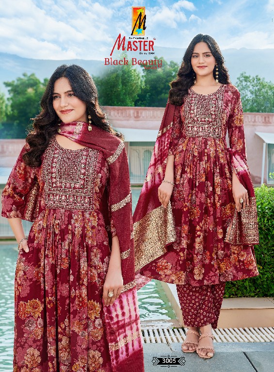 MASTER BLACK BEAUTY VOL 3 WHOLESALE READYMADE CAPSULE PRINT GHERA STYLE FANCY 3 PCS SUITS FOR EXPORT