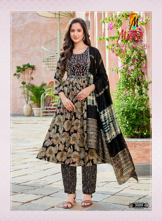MASTER BLACK BEAUTY VOL 3 WHOLESALE READYMADE CAPSULE PRINT GHERA STYLE FANCY 3 PCS SUITS FOR EXPORT