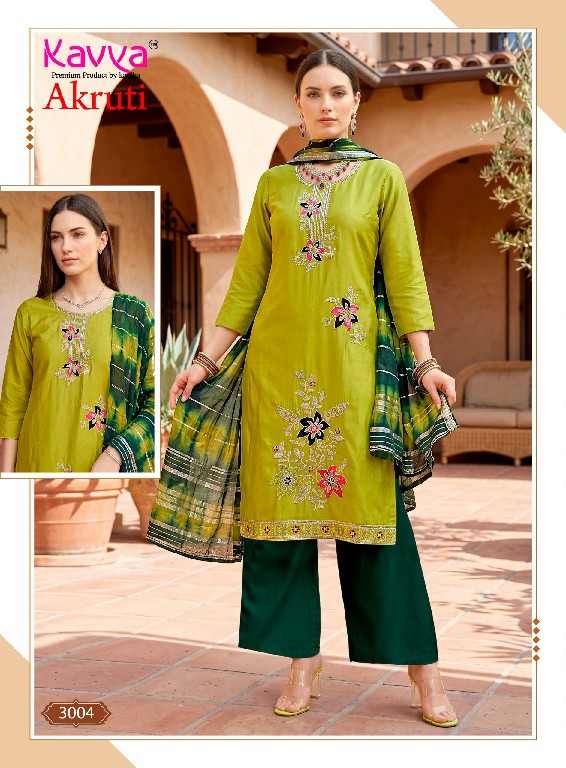 KAVYA AKRUTI VOL 3 WHOLESALE READYMADE ROMAN SILK ELEGANCE 3 PCS SUITS EXPORTER