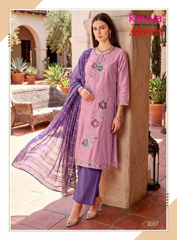 KAVYA AKRUTI VOL 3 WHOLESALE READYMADE ROMAN SILK ELEGANCE 3 PCS SUITS EXPORTER
