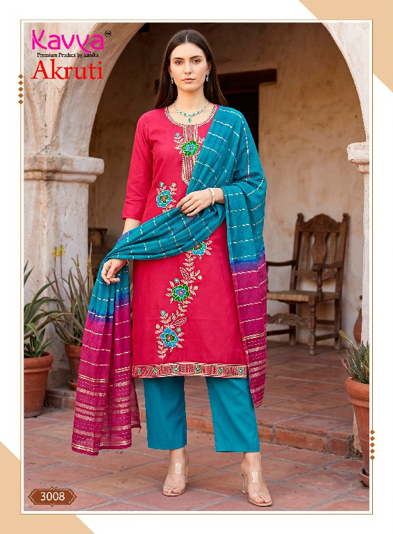 KAVYA AKRUTI VOL 3 WHOLESALE READYMADE ROMAN SILK ELEGANCE 3 PCS SUITS EXPORTER