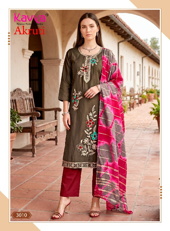 KAVYA AKRUTI VOL 3 WHOLESALE READYMADE ROMAN SILK ELEGANCE 3 PCS SUITS EXPORTER