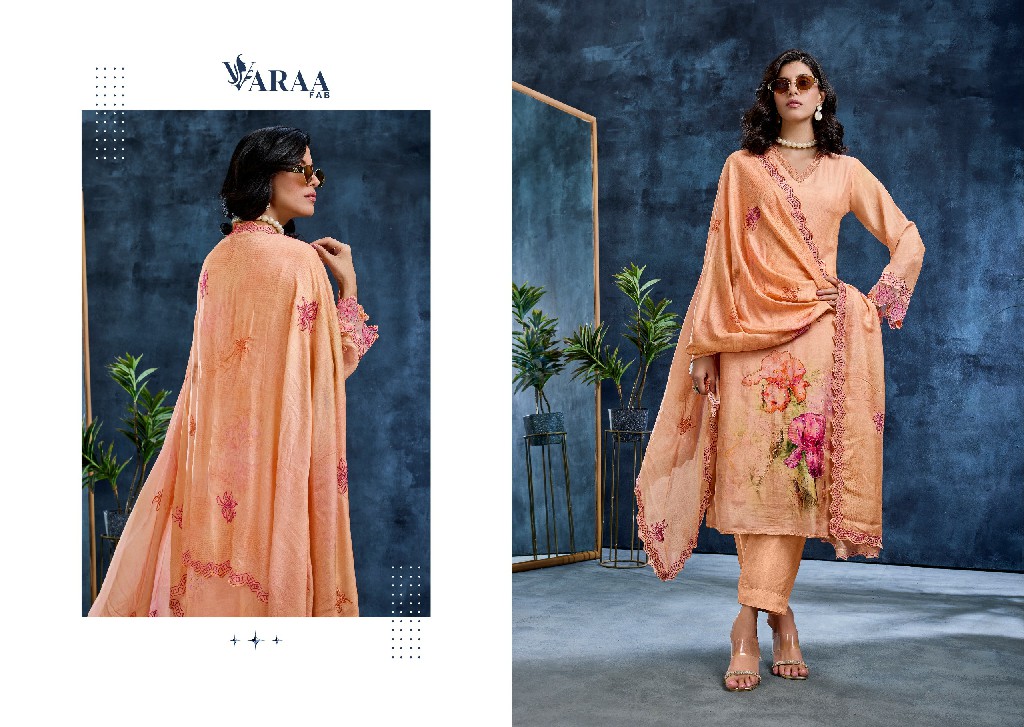VARAA FAB JAZEL WHOLESALE PURE MUSLIN AMAZING UNSTITCH SALWAR SUITS EXPORTER
