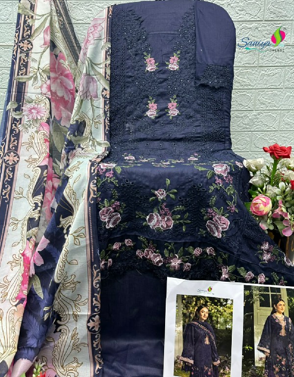SANIYA TRENDZ D.NO 7211I TO 7211L WHOLESALE COTTON CHIKANKARI EMBROIDERED UNSTITCH SALWAR SUITS FOR EXPORT