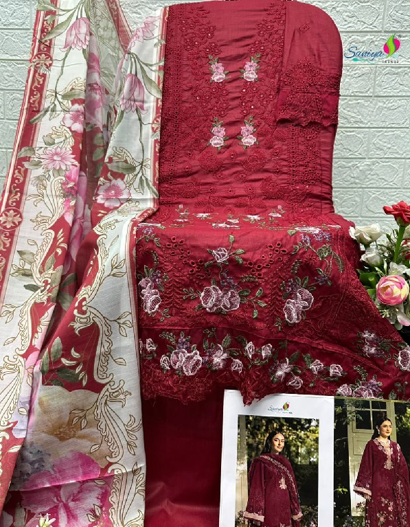 SANIYA TRENDZ D.NO 7211I TO 7211L WHOLESALE COTTON CHIKANKARI EMBROIDERED UNSTITCH SALWAR SUITS FOR EXPORT