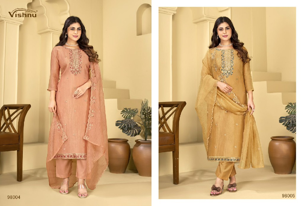 VISHNU NIMISHA WHOLESALE SALSA WITH WORK FASHIONABLE UNSTITCH SALWAR SUITS EXPORTER