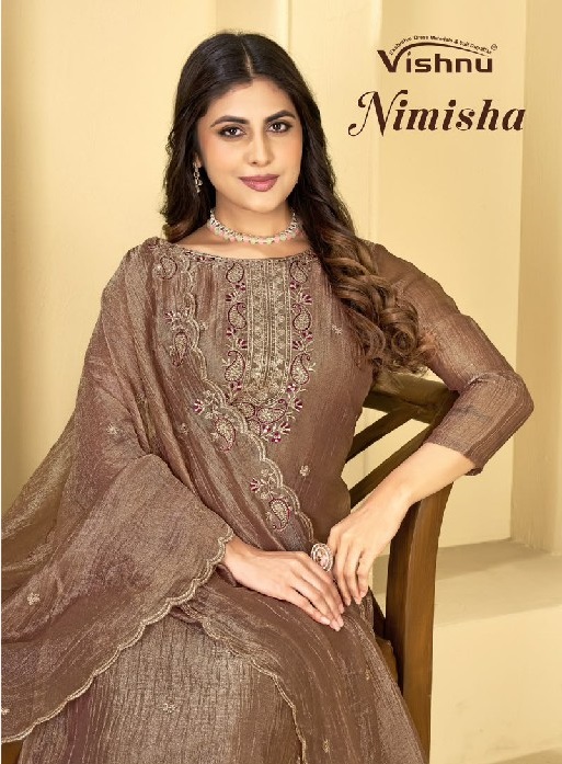 VISHNU NIMISHA WHOLESALE SALSA WITH WORK FASHIONABLE UNSTITCH SALWAR SUITS EXPORTER