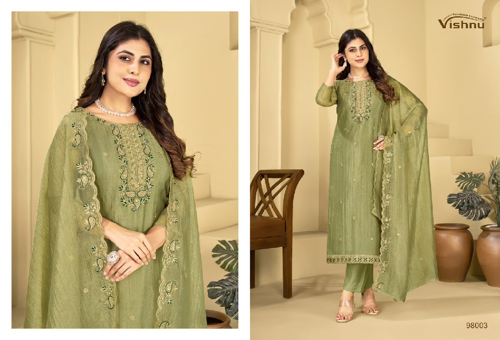VISHNU NIMISHA WHOLESALE SALSA WITH WORK FASHIONABLE UNSTITCH SALWAR SUITS EXPORTER