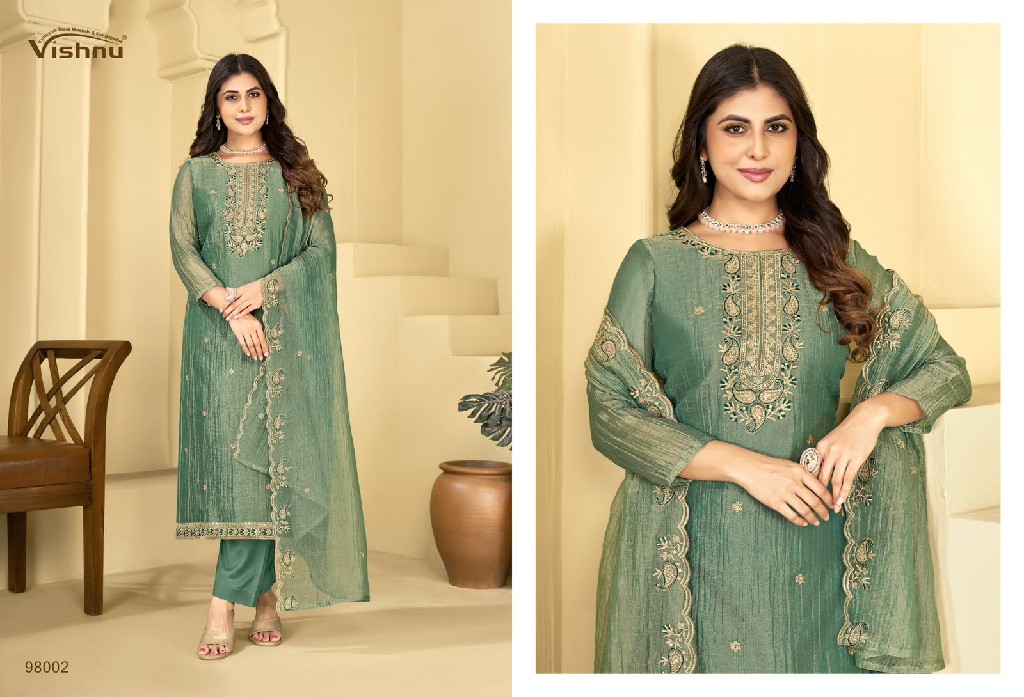 VISHNU NIMISHA WHOLESALE SALSA WITH WORK FASHIONABLE UNSTITCH SALWAR SUITS EXPORTER