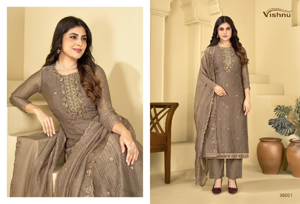 VISHNU NIMISHA WHOLESALE SALSA WITH WORK FASHIONABLE UNSTITCH SALWAR SUITS EXPORTER