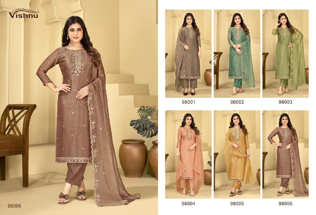 VISHNU NIMISHA WHOLESALE SALSA WITH WORK FASHIONABLE UNSTITCH SALWAR SUITS EXPORTER
