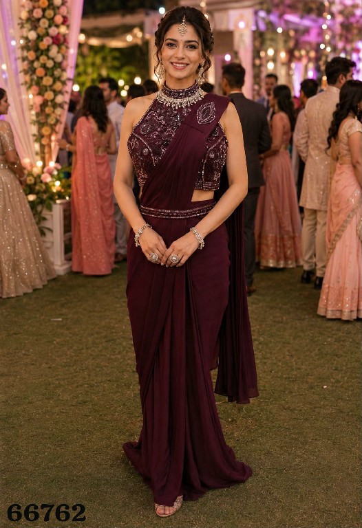 MRUDANGI ELINA WHOLESALE REAL LYCRA READY TO WEAR PARTY WEAR SAREES FOR WOMEN SUPPLIER