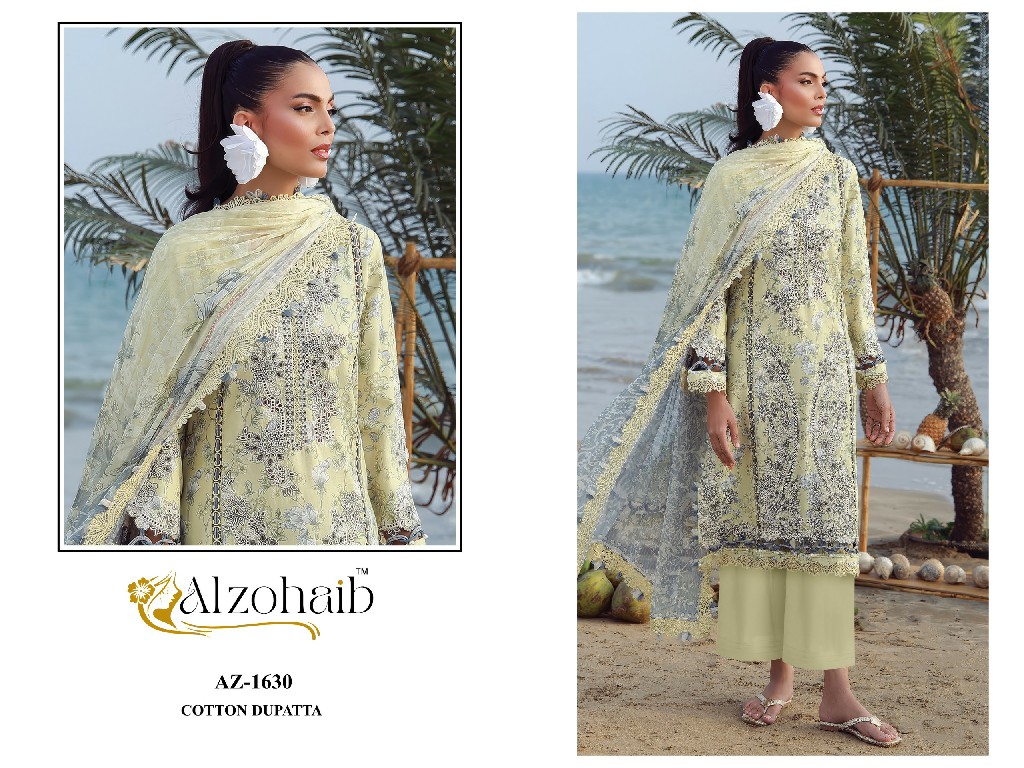 ALZOHAIB ELAF VOL 1 WHOLESALE PURE COTTON PAKISTANI CONCEPT UNSTITCH SALWAR SUITS SUPPLIER