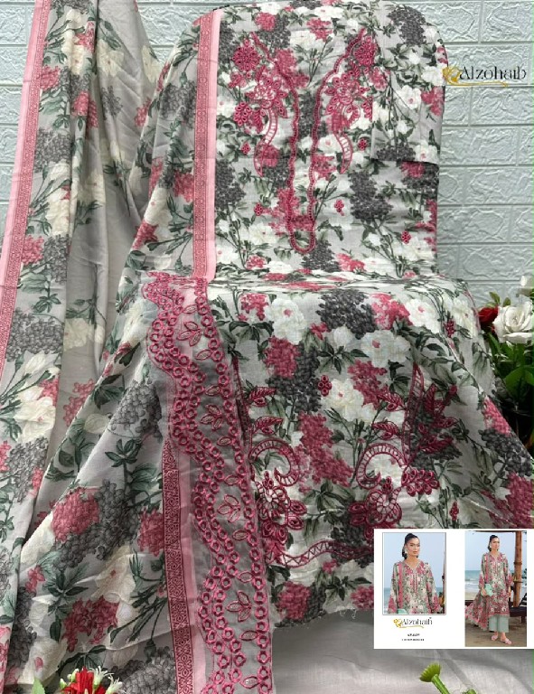 ALZOHAIB ELAF VOL 1 WHOLESALE PURE COTTON PAKISTANI CONCEPT UNSTITCH SALWAR SUITS SUPPLIER