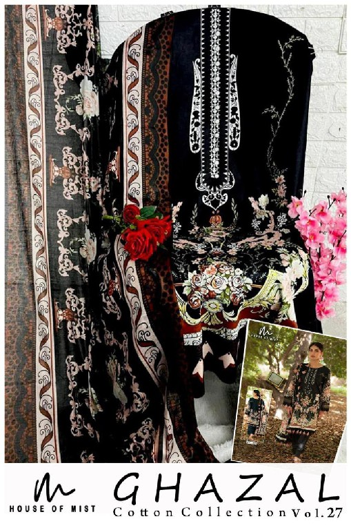 HOUSE OF MIST GHAZAL VOL 27 WHOLESALE COTTON PRINTED PAKISTANI CASUAL WEAR DRESS MATERIAL ONLINE