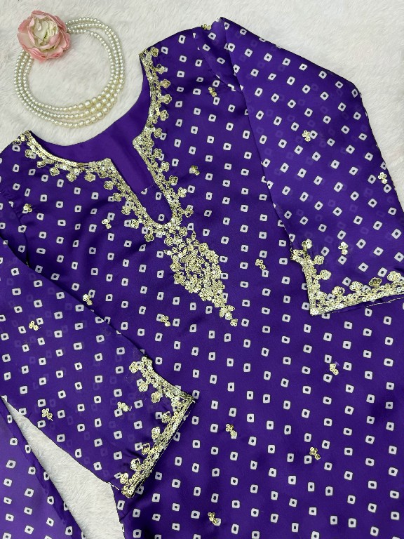 TEXTILEDEAL D.NO 6073 WHOLESALE READYMADE SATIN GEORGETTE FESTIVE WEAR 3 PCS SUITS FOR EXPORT