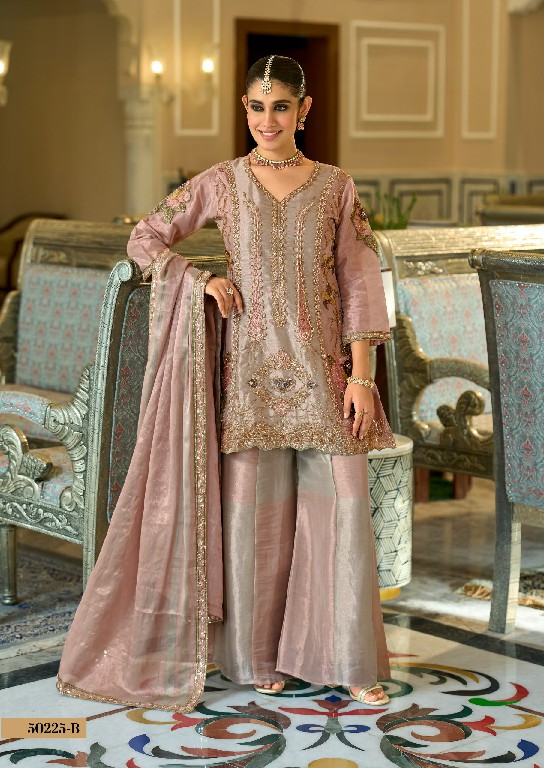 TEXTILEDEAL D.NO 50225 WHOLESALE READYMADE PURE VISCOSE KANJIVARAM WITH BEATS WORK PARTY WEAR 3 PCS SUITS EXPORTER