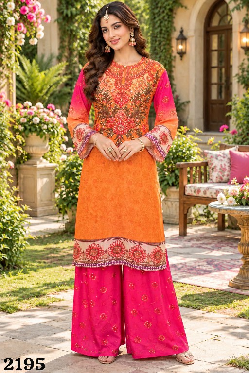 MRUDANGI SAACHI WHOLESALE READYMADE REAL CREP SILK TRENDY STYLISH FESTIVE LOOK CORD SET FOR EXPORT