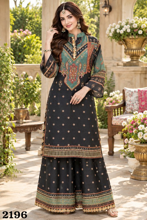 MRUDANGI SAACHI WHOLESALE READYMADE REAL CREP SILK TRENDY STYLISH FESTIVE LOOK CORD SET FOR EXPORT