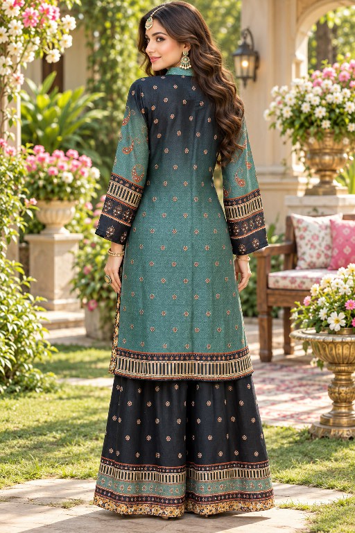 MRUDANGI SAACHI WHOLESALE READYMADE REAL CREP SILK TRENDY STYLISH FESTIVE LOOK CORD SET FOR EXPORT