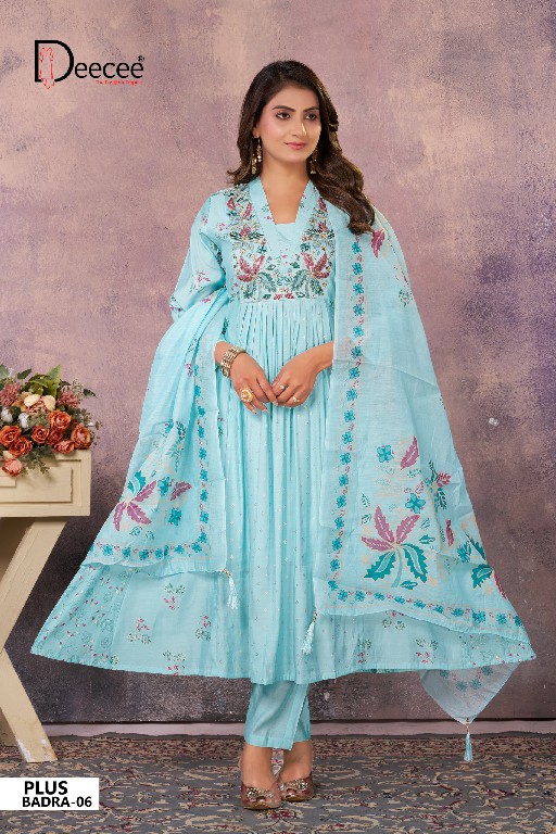 DEE CEE PLUS BADRA WHOLESALE READYMADE ROMAN SILK BIG SIZE ATTRACTIVE 3 PCS SUITS EXPORTER