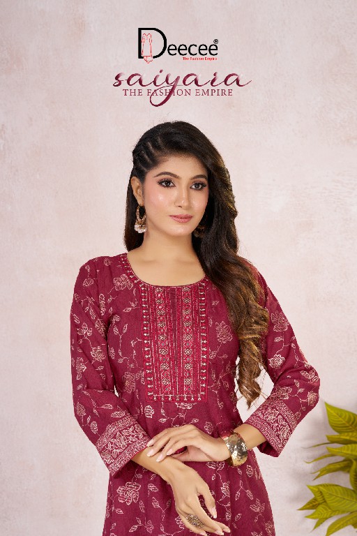 DEE CEE SAIYARA WHOLESALE READYMADE VATICAN BEAUTIFUL KALI STYLE FLARED PATTERN KURTIS FOR WOMEN ONLINE