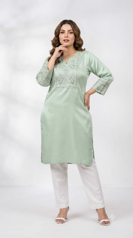 TEXTILEDEAL D.NO 705 WHOLESALE READYMADE VARTICAN SILK WITH WORK FANCY KURTIS FOR WOMEN EXPORTER