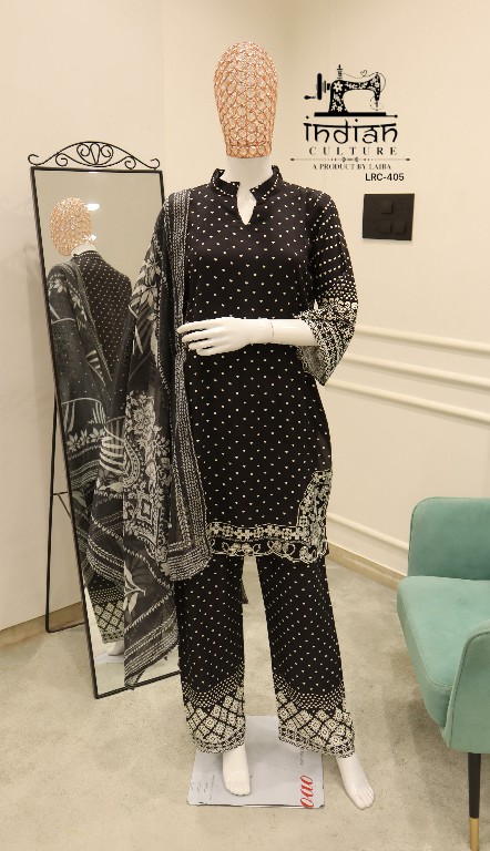 INDIAN CULTURE D.NO LRC-405 WHOLESALE READYMADE RAYON PRINT CLASSIC 3 PCS SUITS FOR EXPORT